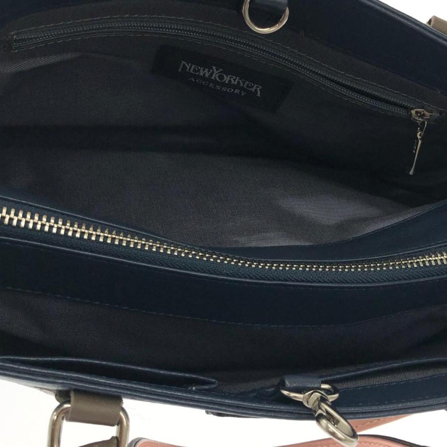 NEWYORKER ニューヨーカー 2WAYハンドバッグ 良好 ネイビー