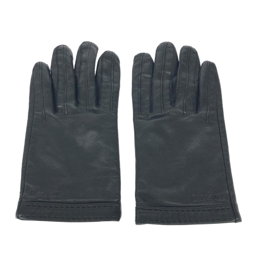 BALMAIN PARIS バルマン 手袋 ブラック レザー メンズ glove グローブ 