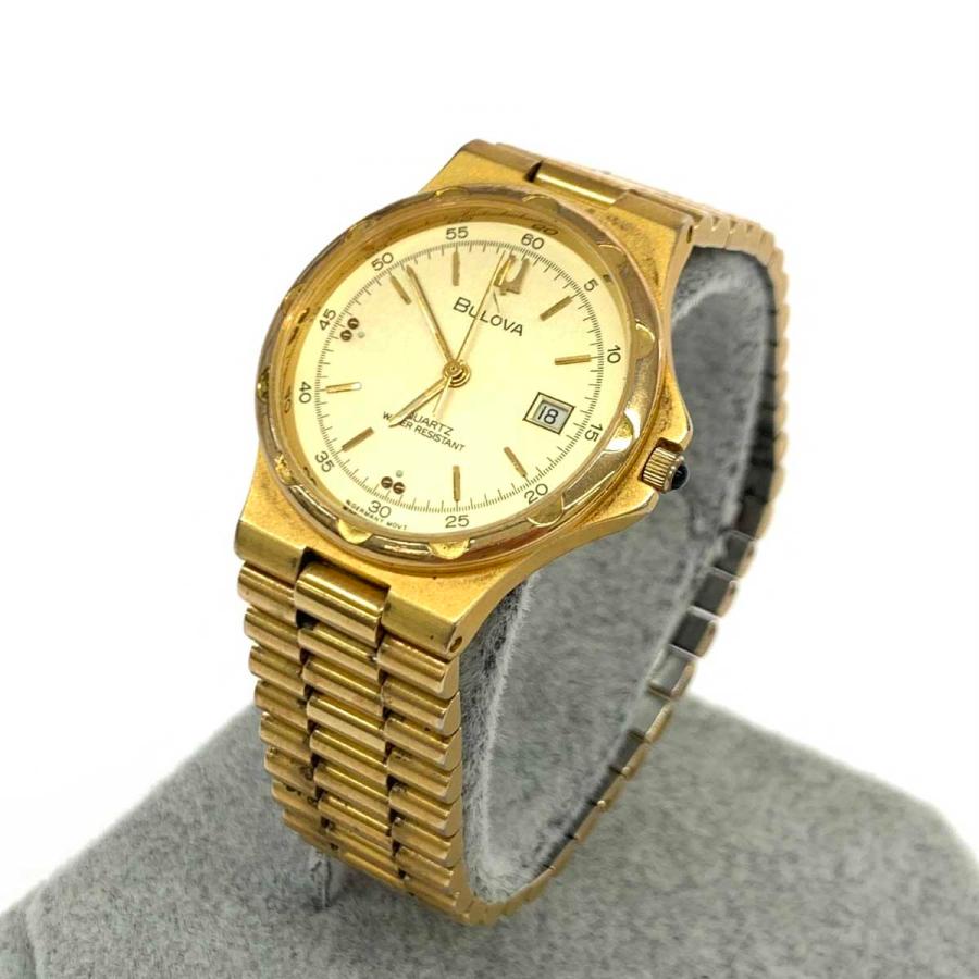 Bulova ブローバ 腕時計 クォーツ 9063-5020 ゴールドカラー SS Bulova ブローバ 腕時計 クォーツ 9063-5020 ゴールドカラー SS