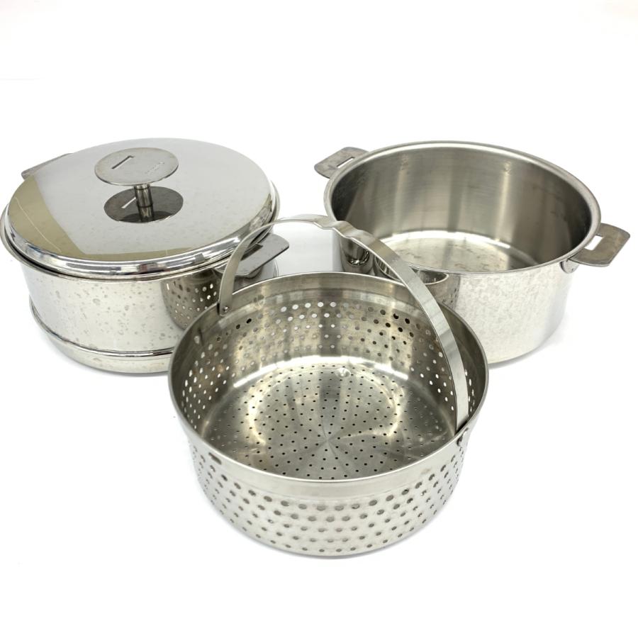 CRISTEL クリステル 深鍋&蒸し器&クッキングバスケット&蓋 4 CRISTEL クリステル 深鍋&蒸し器&クッキングバスケット&蓋 4