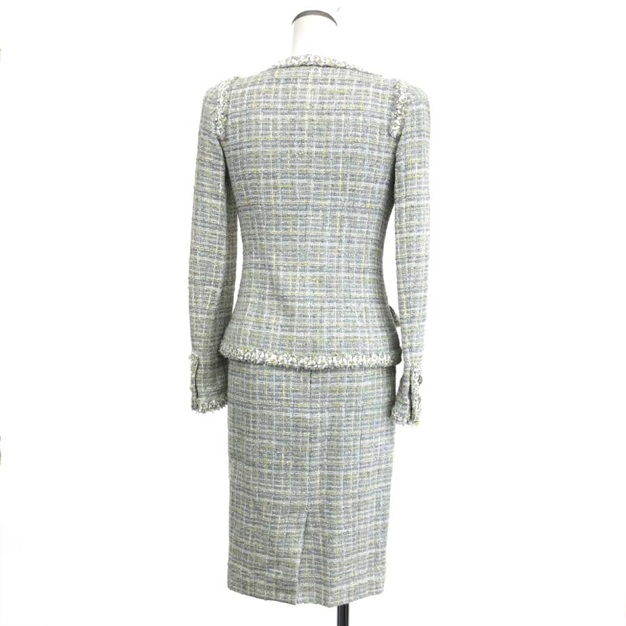 CHANEL シャネル スカートスーツ 良好 サイズ:34 ライトグレー CHANEL シャネル スカートスーツ 良好 サイズ:34 ライトグレー