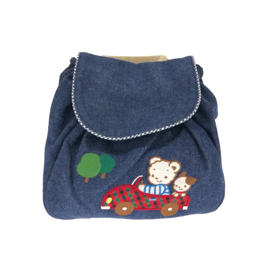 FAMILIAR ファミリア リュック 美品 ネイビー デニム 刺繍 FAMILIAR ファミリア リュック 美品 ネイビー デニム 刺繍