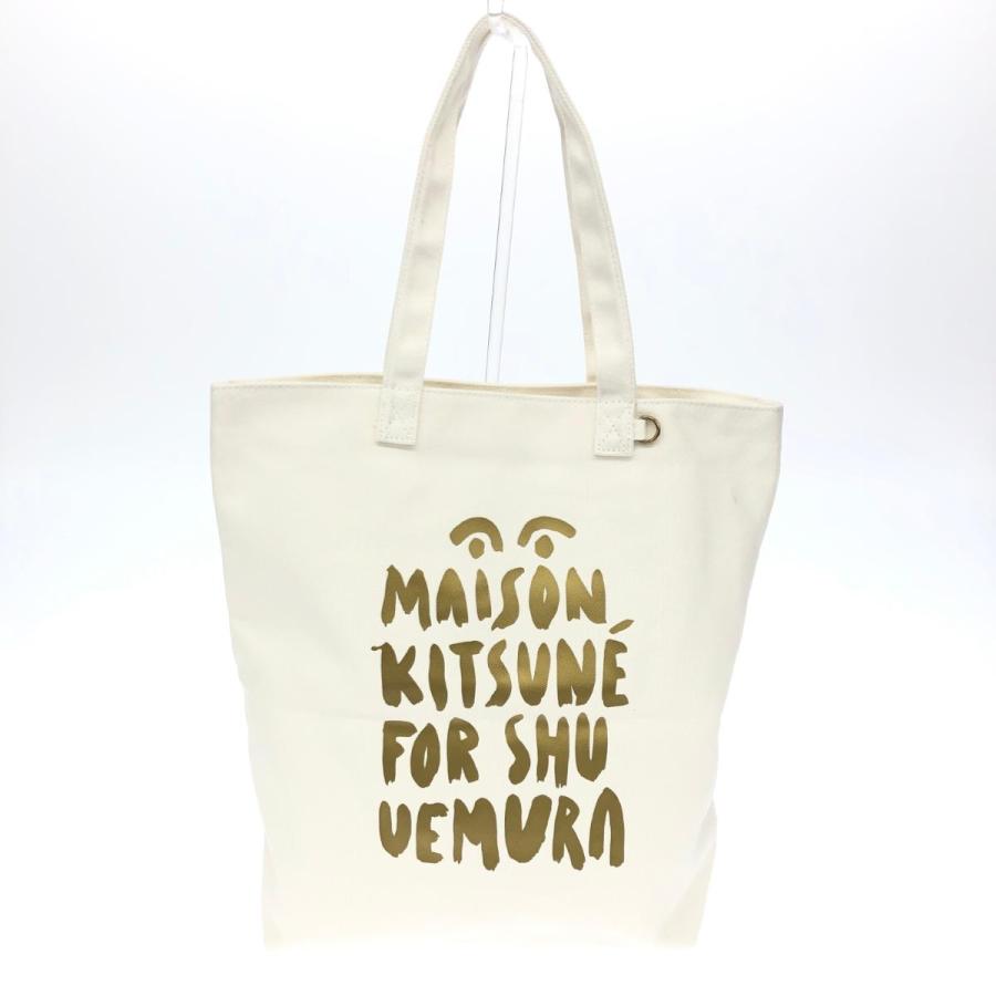MAISON KITSUNE メゾンキツネ ×シュウウエムラ トートバッグ 未