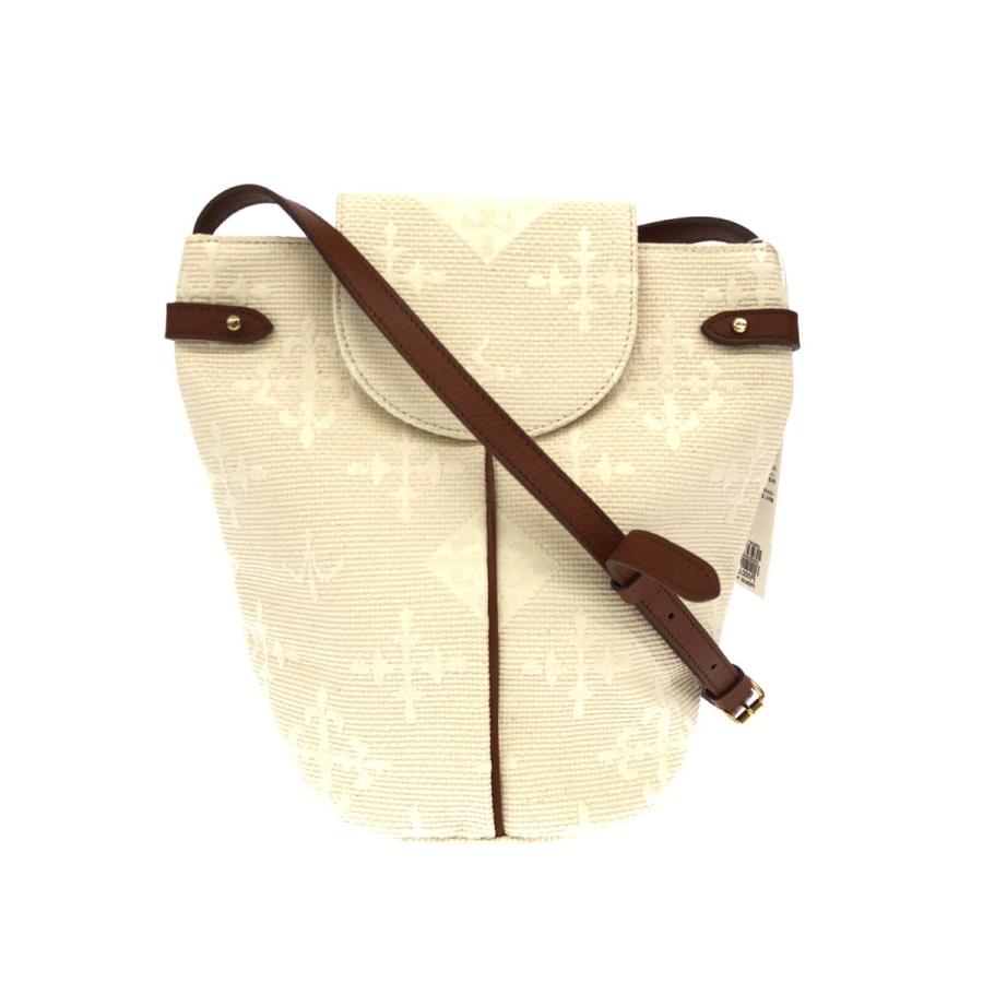 russet ラシット ショルダーバッグ 未使用品 ホワイト レザー×綿  