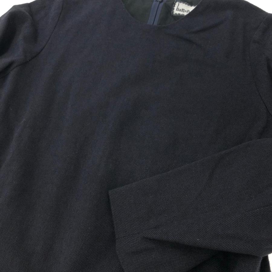 humoresque ユーモレスク 長袖ワンピース サイズ:36 ネイビー コットン 