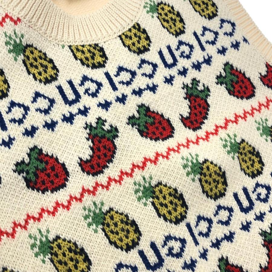 GUCCI グッチ 2019AW フルーツ柄ニットベスト 未使用品 サイズ:4 GUCCI グッチ 2019AW フルーツ柄ニットベスト 未使用品 サイズ:4