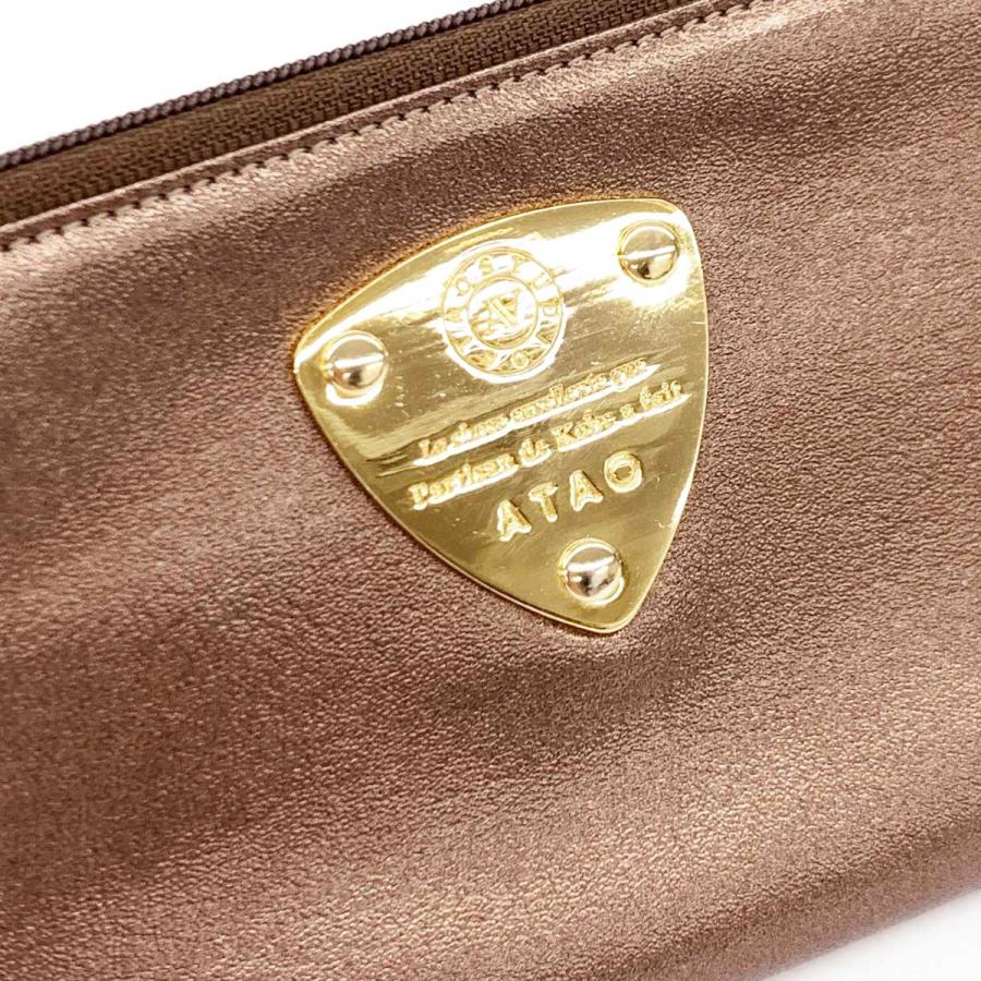 ATAO アタオ 長財布 美品 ブロンズカラー レザー L字ファスナー ATAO アタオ 長財布 美品 ブロンズカラー レザー L字ファスナー