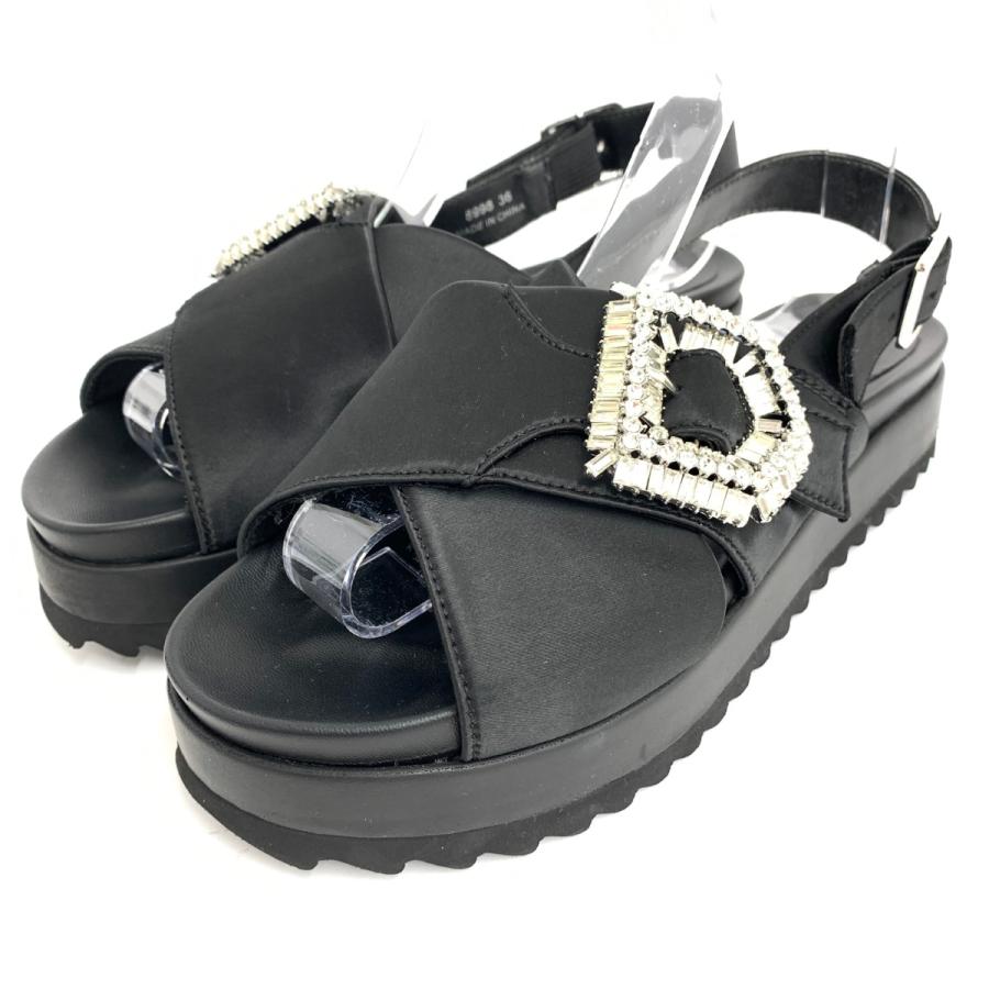 UNITED ARROWS ユナイテッドアローズ サンダル 良好 36 ブラック  