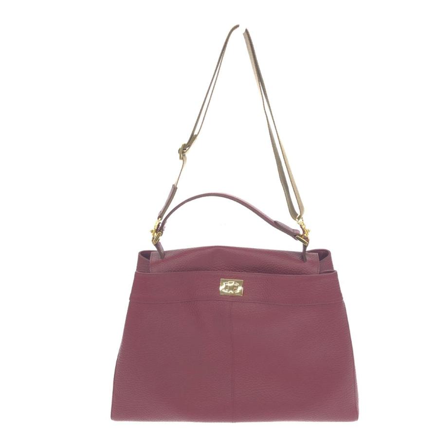 ATAO アタオ 2WAYバッグ 良好 ボルドー レザー レディース 多機能 bag