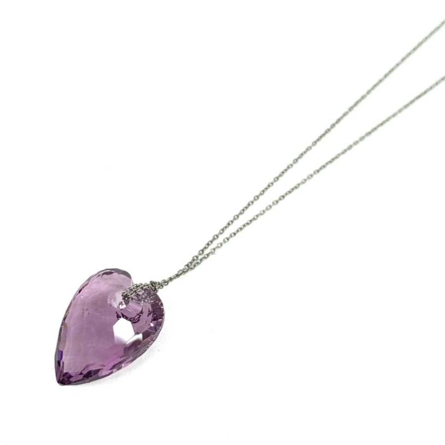SWAROVSKI スワロフスキー ネックレス 良好 パープル クリスタル 