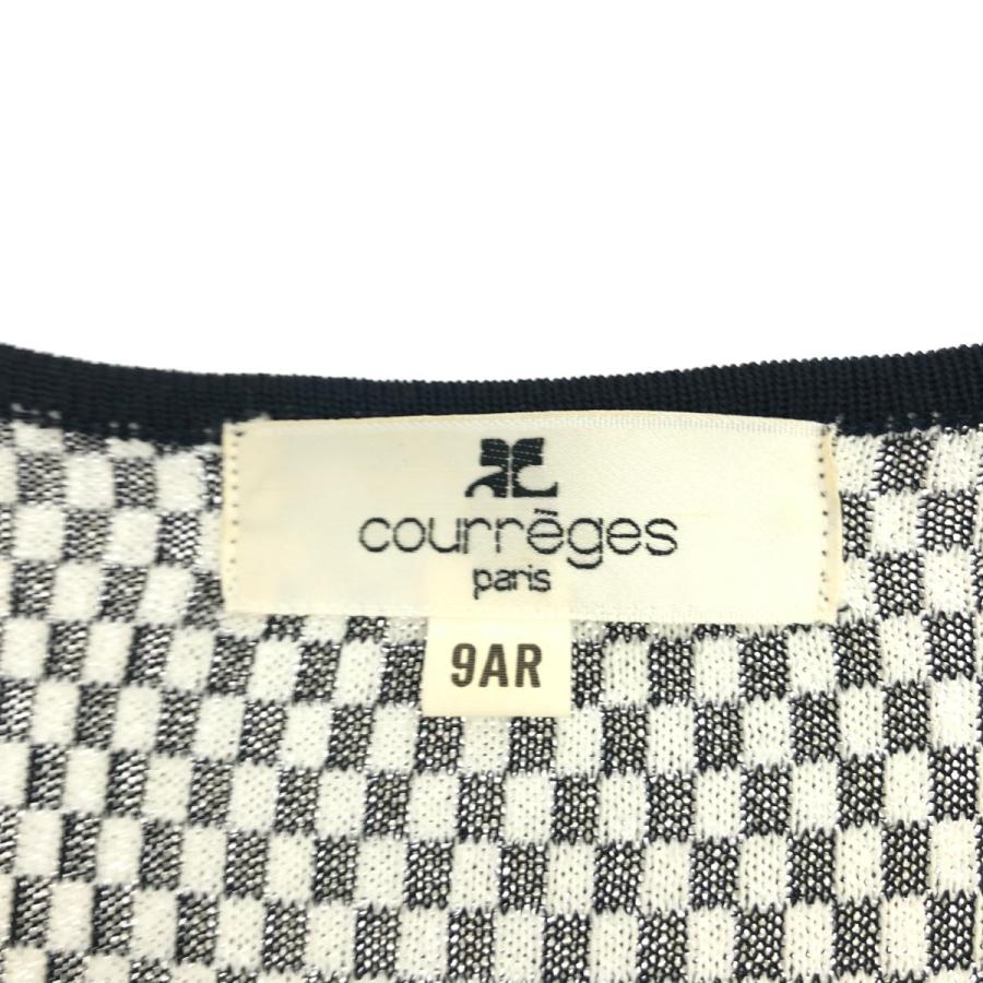 Courreges クレージュ 半袖ワンピース サイズ:9 ブラック/ホワイト 