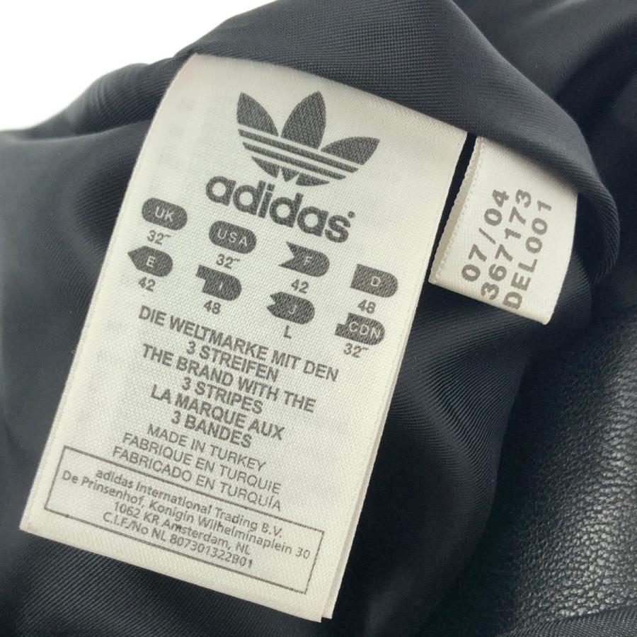 adidas アディダス レザートラックパンツ サイズ:L ブラック 本 adidas アディダス レザートラックパンツ サイズ:L ブラック 本