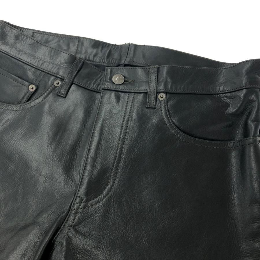 LEVI`S リーバイス レザーパンツ サイズ:W32 ブラック 牛革 LEVI`S リーバイス レザーパンツ サイズ:W32 ブラック 牛革