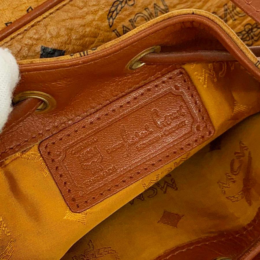 MCM エムシーエム ショルダーバッグ ブラウン PVC 巾着 MCM エムシーエム ショルダーバッグ ブラウン PVC 巾着