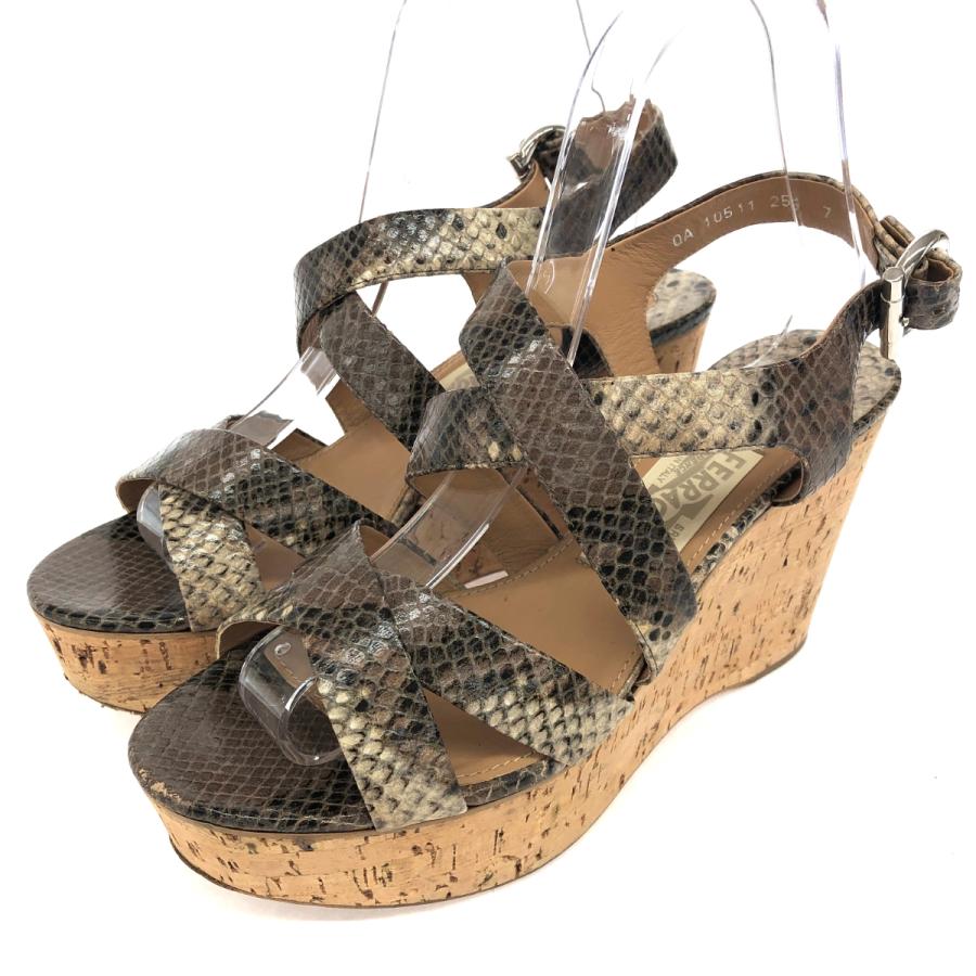 Salvatore Ferragamo サルヴァトーレフェラガモ パイソン風 サンダル 7 