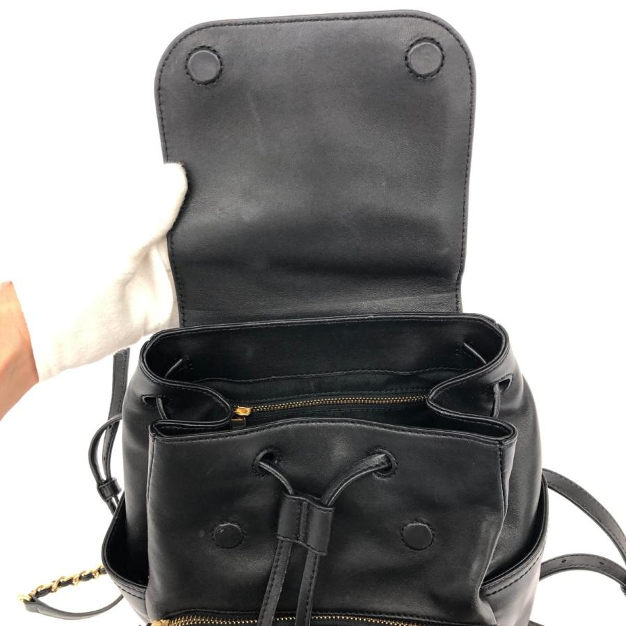 TORYBURCH トリーバーチ リュック ブラック レザーキルティング TORYBURCH トリーバーチ リュック ブラック レザーキルティング