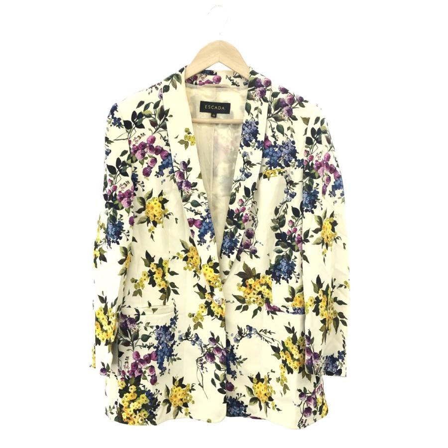 ESCADA エスカーダ ジャケット サイズ:40 クリーム マルチカラー