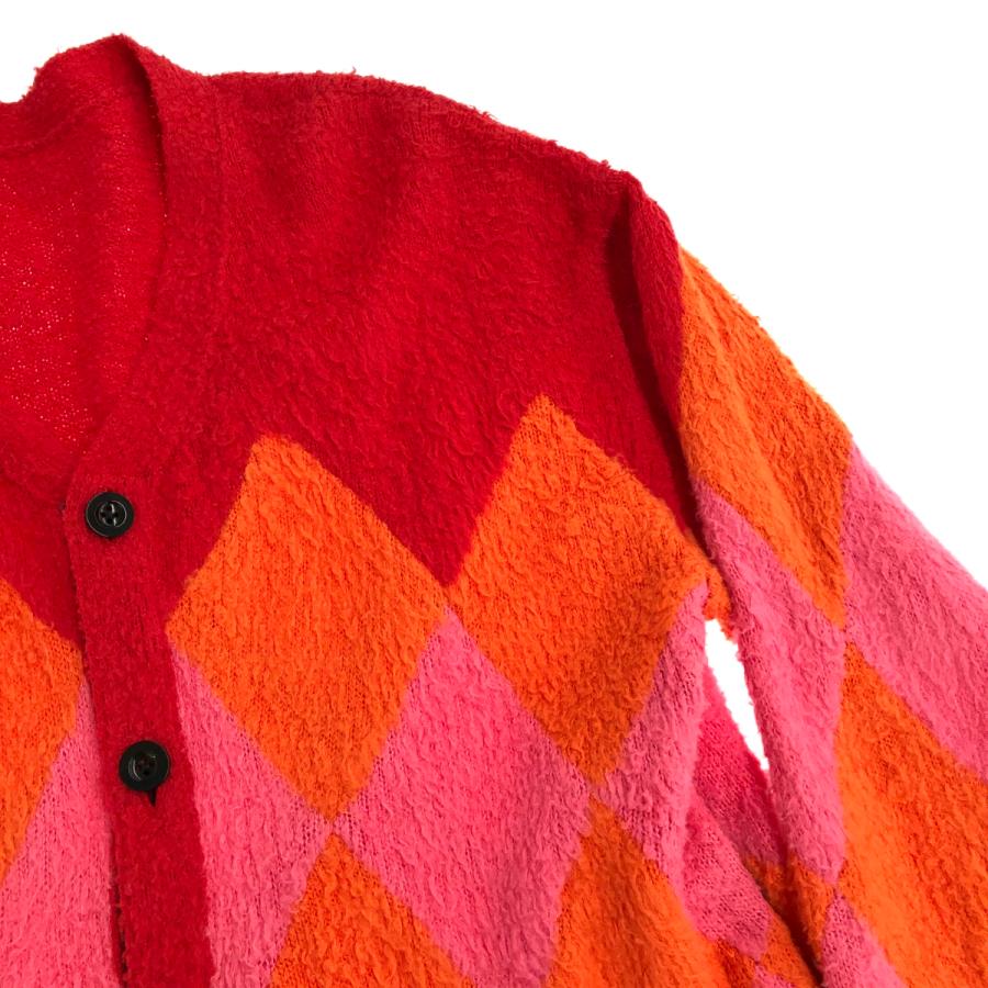 Sacai サカイ アーガイル カーディガン サイズ:1 23-03012M レッド 