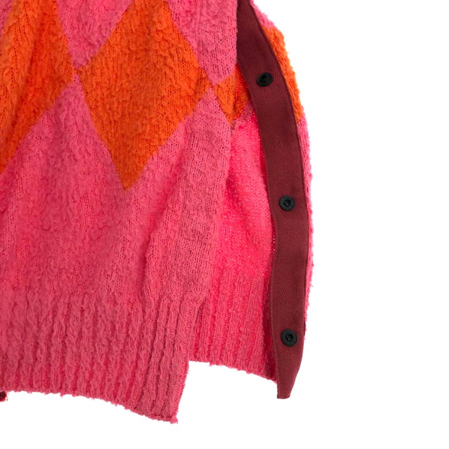 Sacai サカイ アーガイル カーディガン サイズ:1 23-03012M レッド 