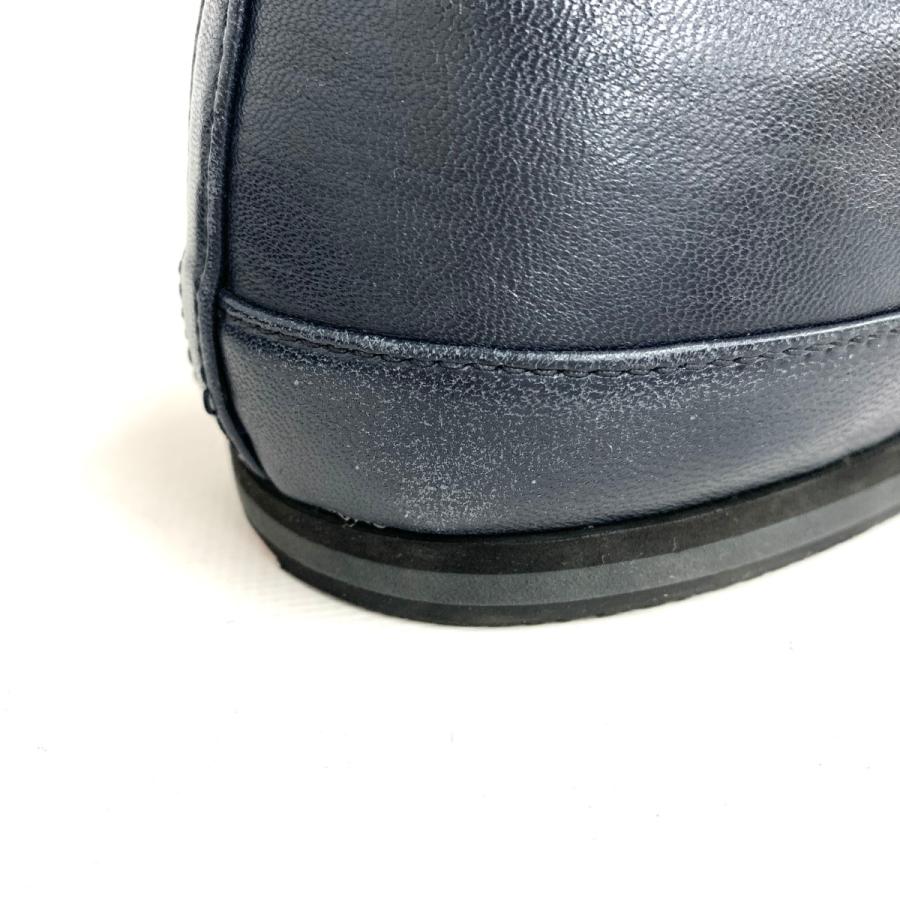 PRADA プラダ スリッポン スニーカー 6 ネイビー レザー メンズ PRADA プラダ スリッポン スニーカー 6 ネイビー レザー メンズ