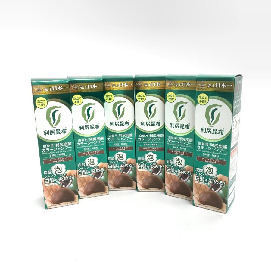利尻昆布 利尻炭酸カラーシャンプー ダークブラウン 6本セット 【公式