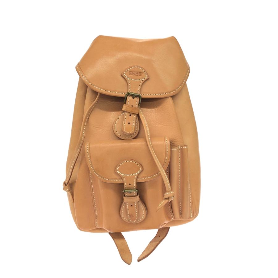 BREE ブリーヌメ革レザーリュックサック男女兼用 ミニポーチ付き