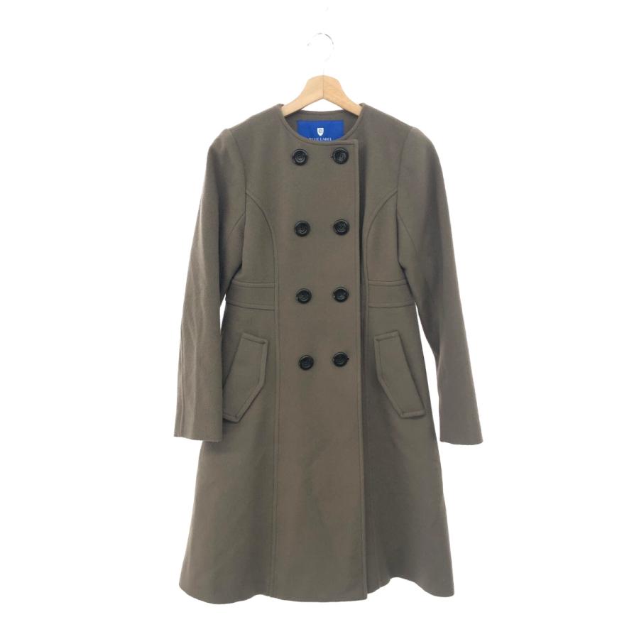 ブルーレーベルクレストブリッジエアリーウールビーバーノーカラーコート