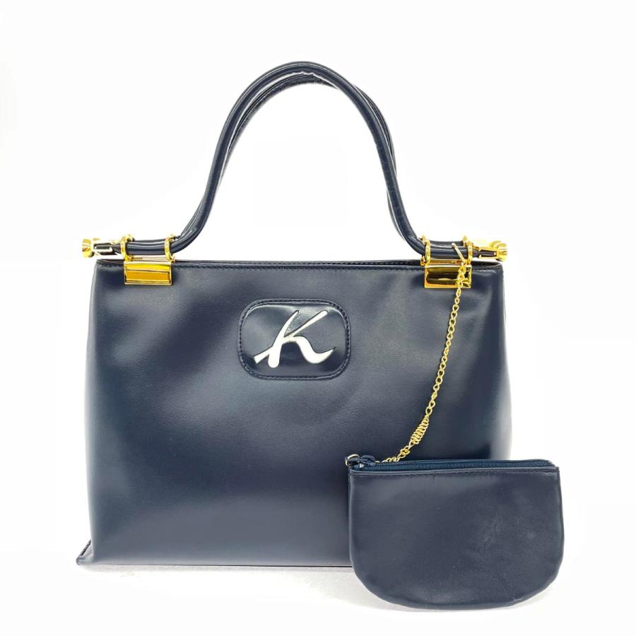 Kitamura キタムラ ハンドバッグ ネイビー レザー レディース Kitamura キタムラ ハンドバッグ ネイビー レザー レディース