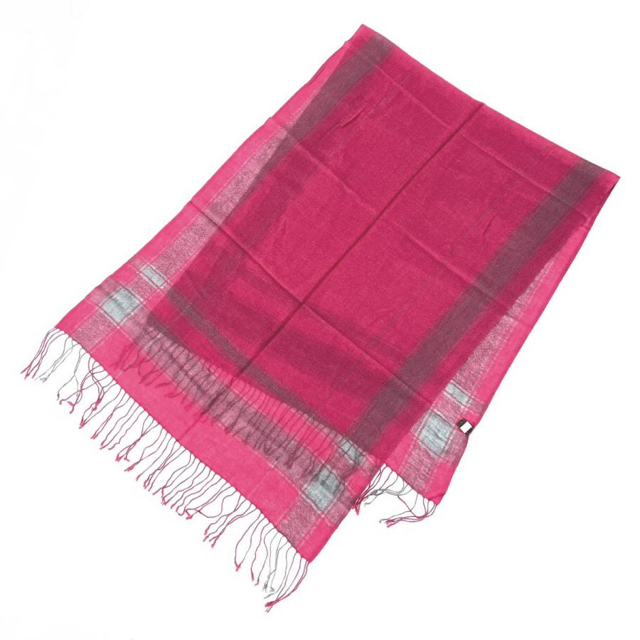 ジョンストンズ × レリアン マフラー カシミヤ100% ピンク