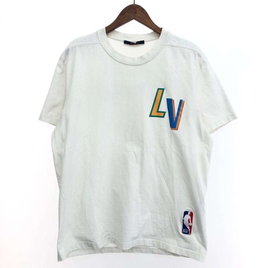 Louis Vuitton LV ホワイト ロゴプリント Tシャツ
