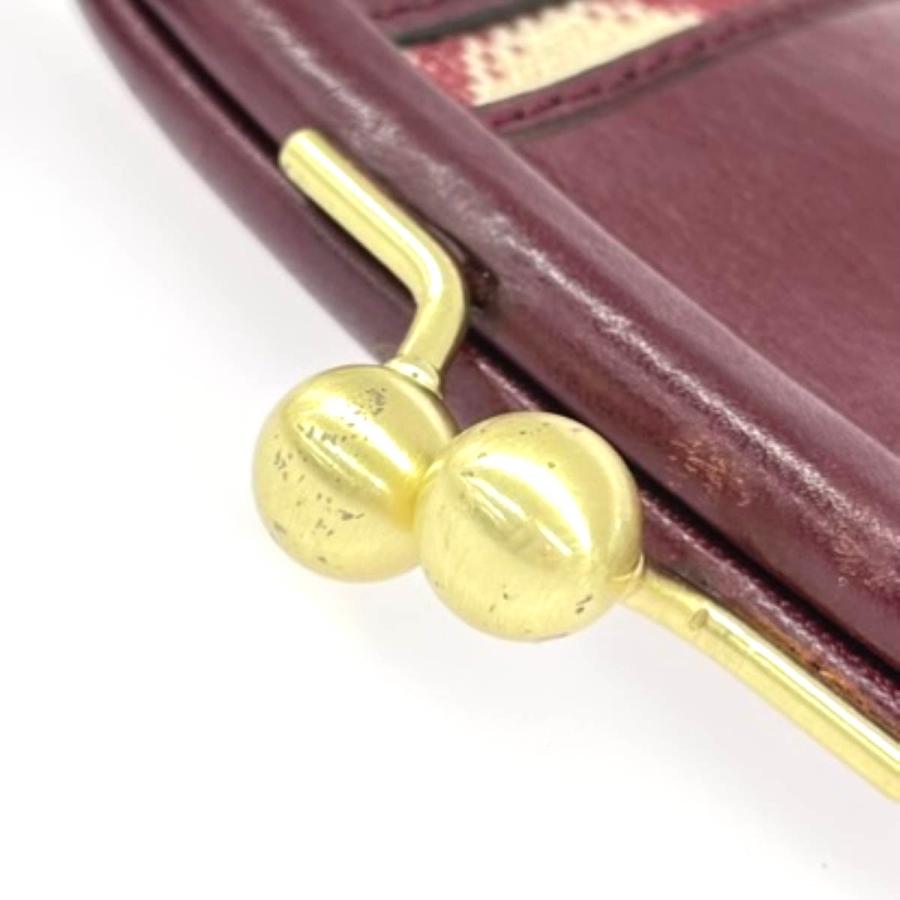 COACH コーチ がま口 コインケース ボルドー×ベージュ COACH コーチ がま口 コインケース ボルドー×ベージュ