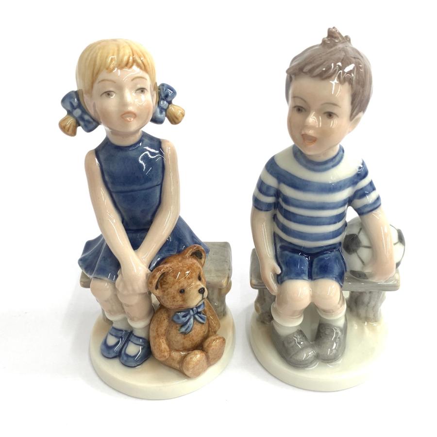 ロイヤルコペンハーゲン 2000年 エマ 少女 テディベア フィギュリン