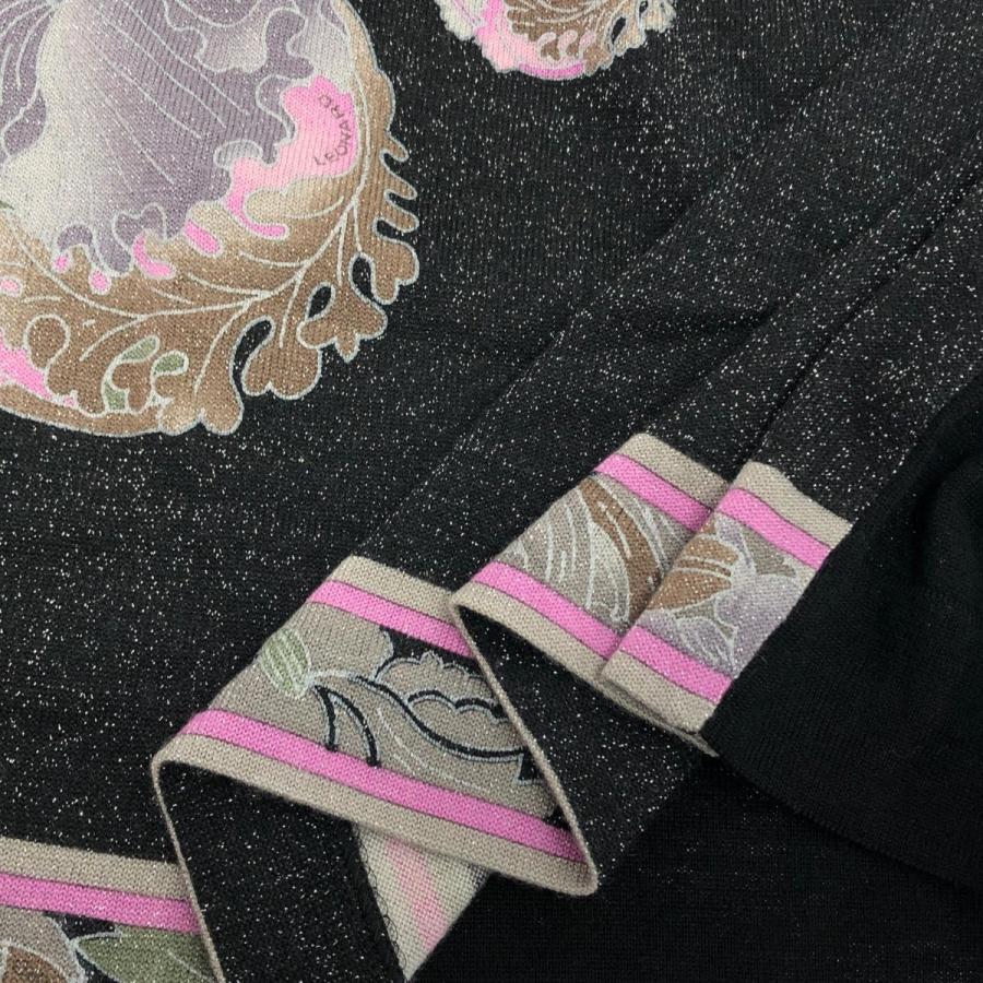 LEONARD レオナール 長袖ニット 良好 大きいサイズ:42 ブラック