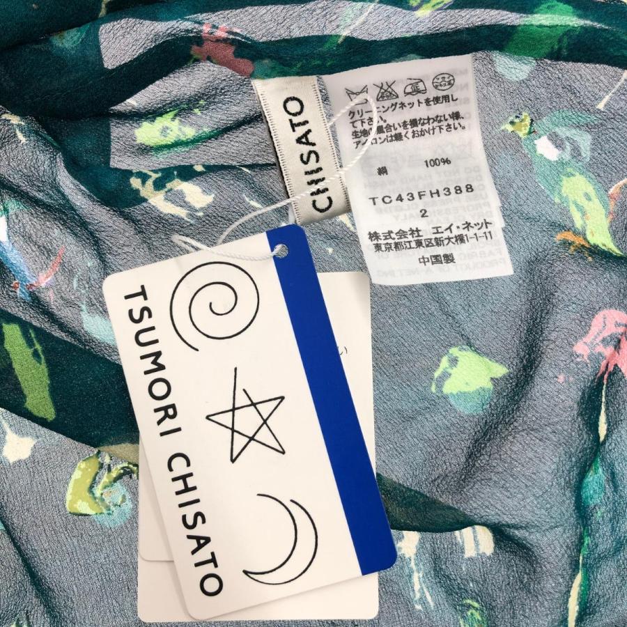 tsumori chisato ツモリチサト プリントシフォン ワンピース 未