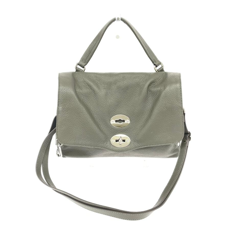 ZANELLATO ザネラート ポスティーナ 2WAYバッグ 良好 グレー レザー  