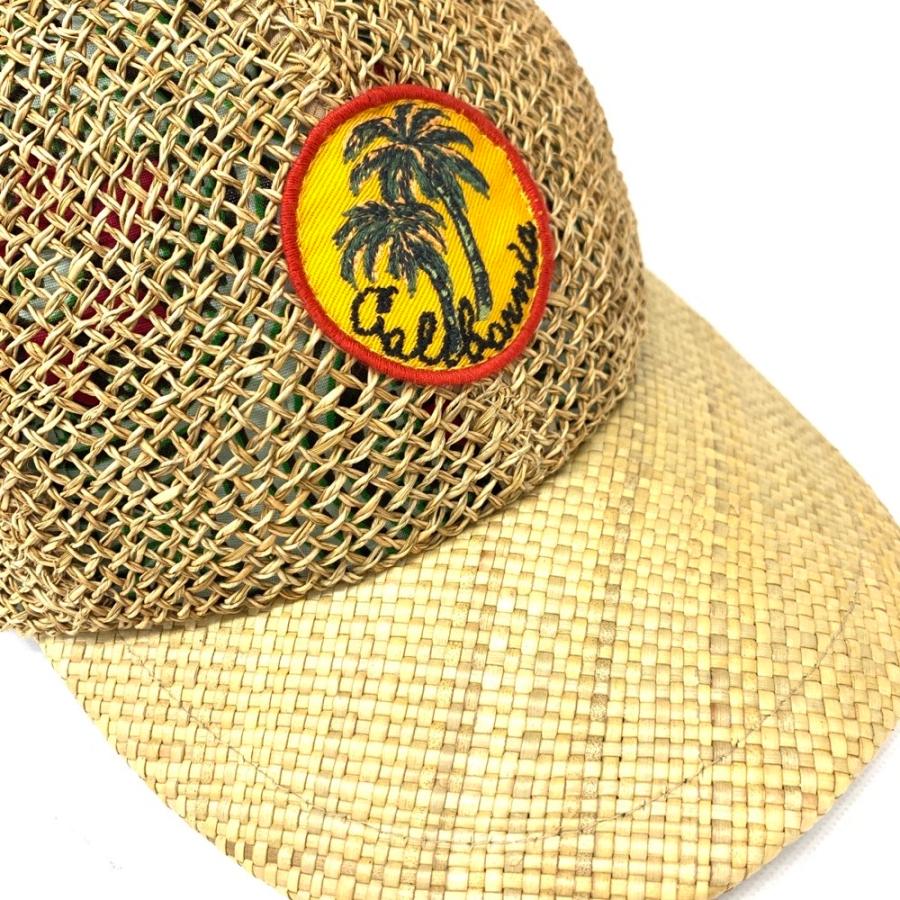 CA4LA カシラ ストローキャップ 帽子 良好 ブラウン 天然草100