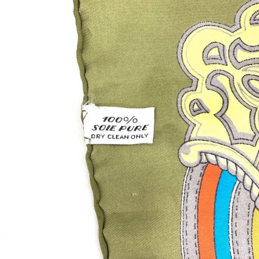 CELINE セリーヌ ヴィンテージ スカーフ シルク100％ 馬具柄