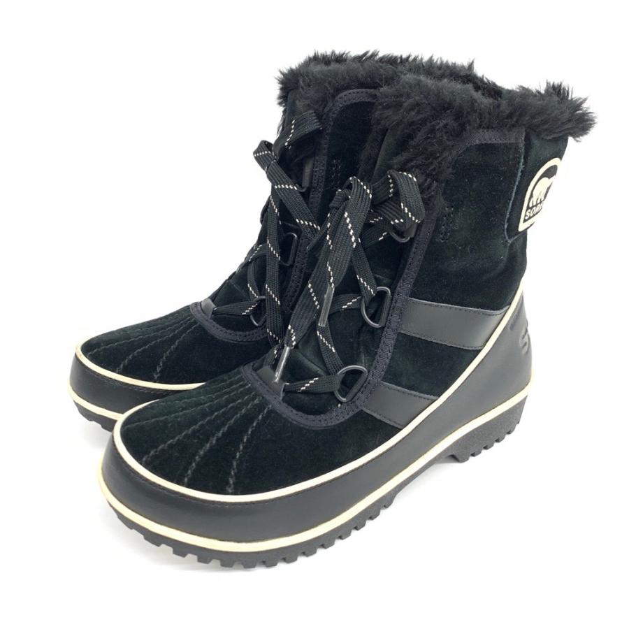 SOREL ソレル ブーツ 新品同様 24.5 ブラック レザー スノーブーツ 