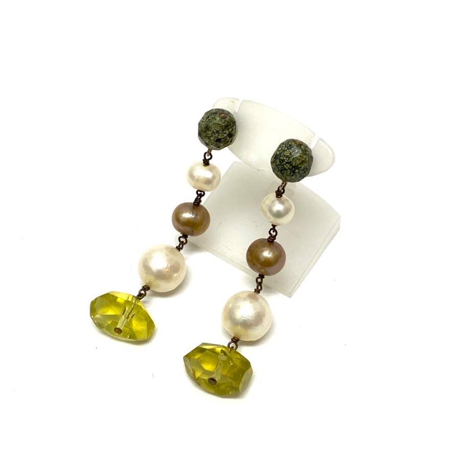 ドナテラペリーニ 多色天然石イヤリング Donatellaペリーニ 天然石