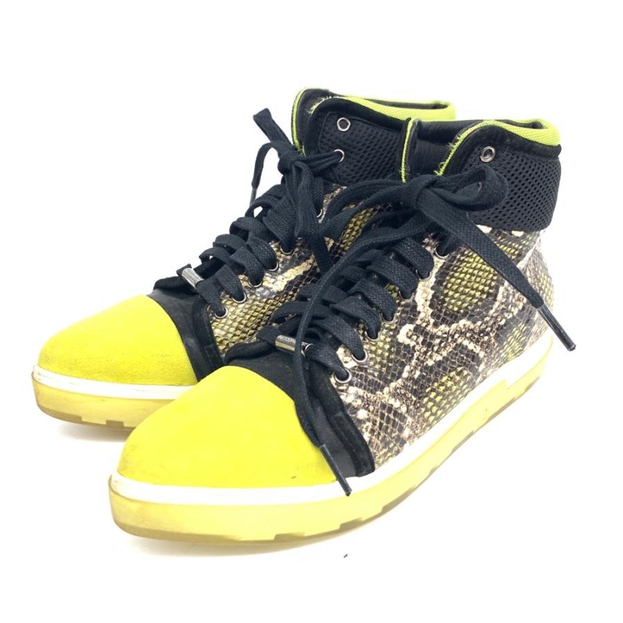 JIMMY CHOO ジミーチュウ スニーカー 37 ブラック/イエロー
