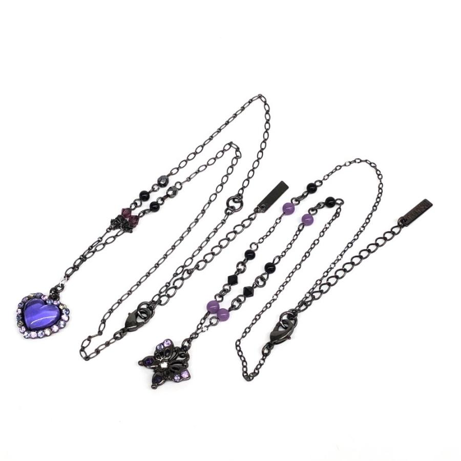 ANNA SUI アナスイ ネックレス2点 美品 ブロンズカラー ハート ANNA SUI アナスイ ネックレス2点 美品 ブロンズカラー ハート