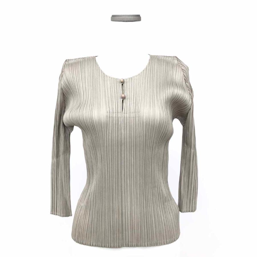 PLEATS PLEASE プリーツプリーズ 七分袖カットソー サイズ3 PP53-JK532