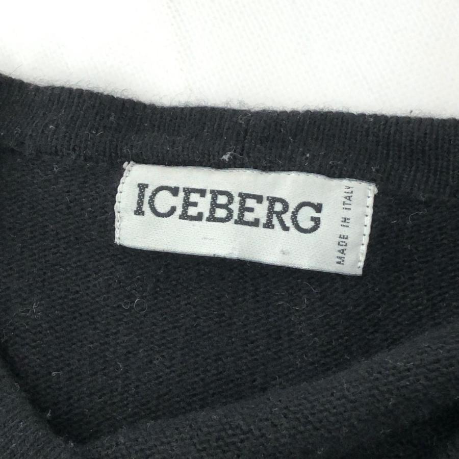 ICEBERG アイスバーグ 長袖ニット サイズ40/XS ブラック ウール ICEBERG アイスバーグ 長袖ニット サイズ40/XS ブラック ウール