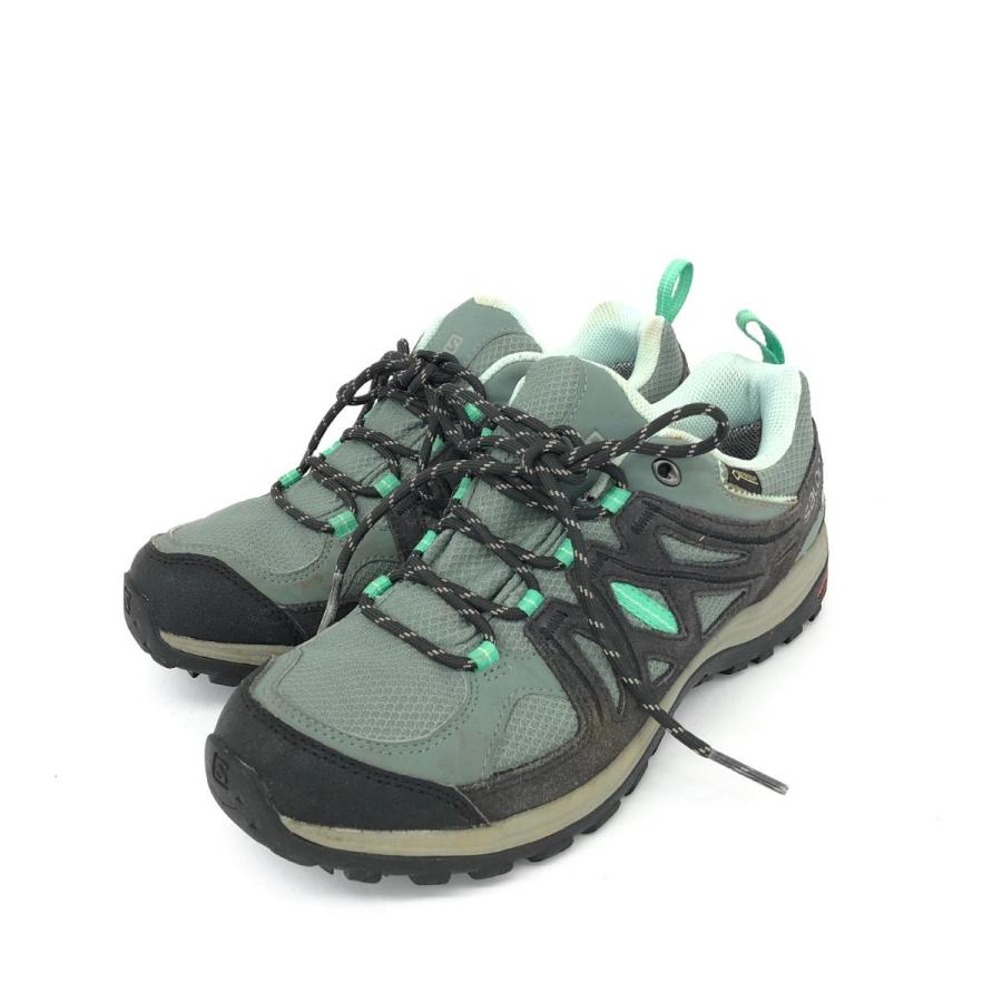 SALOMON サロモン トレッキングシューズ 24 グリーン ゴアテックス 