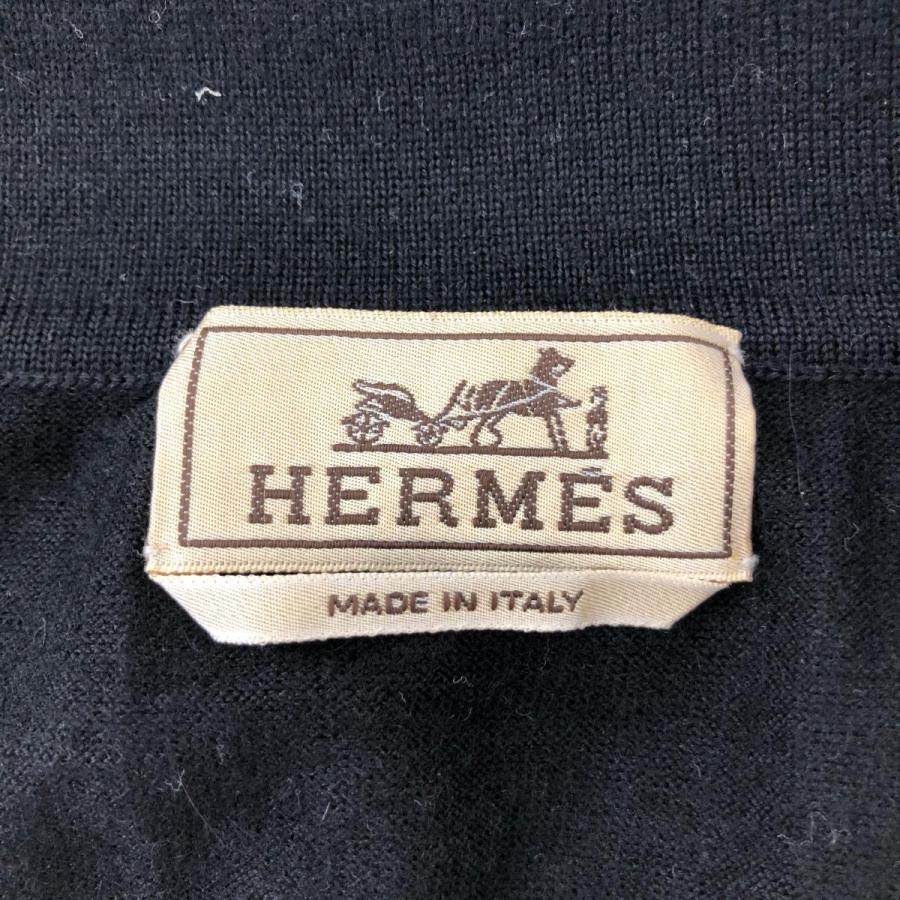 HERMES エルメス ハーフジップニット サイズM ブラック カシミヤ HERMES エルメス ハーフジップニット サイズM ブラック カシミヤ