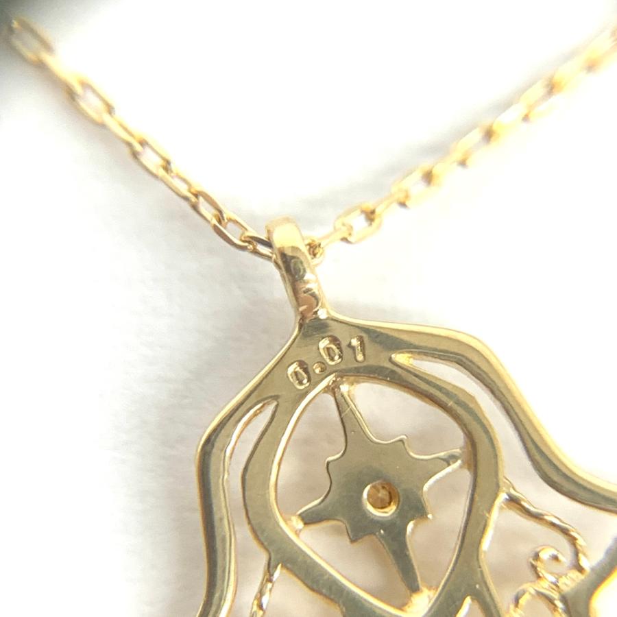 STAR JEWELRY スタージュエリー ネックレス 美品 ゴールドカラー K18YG 