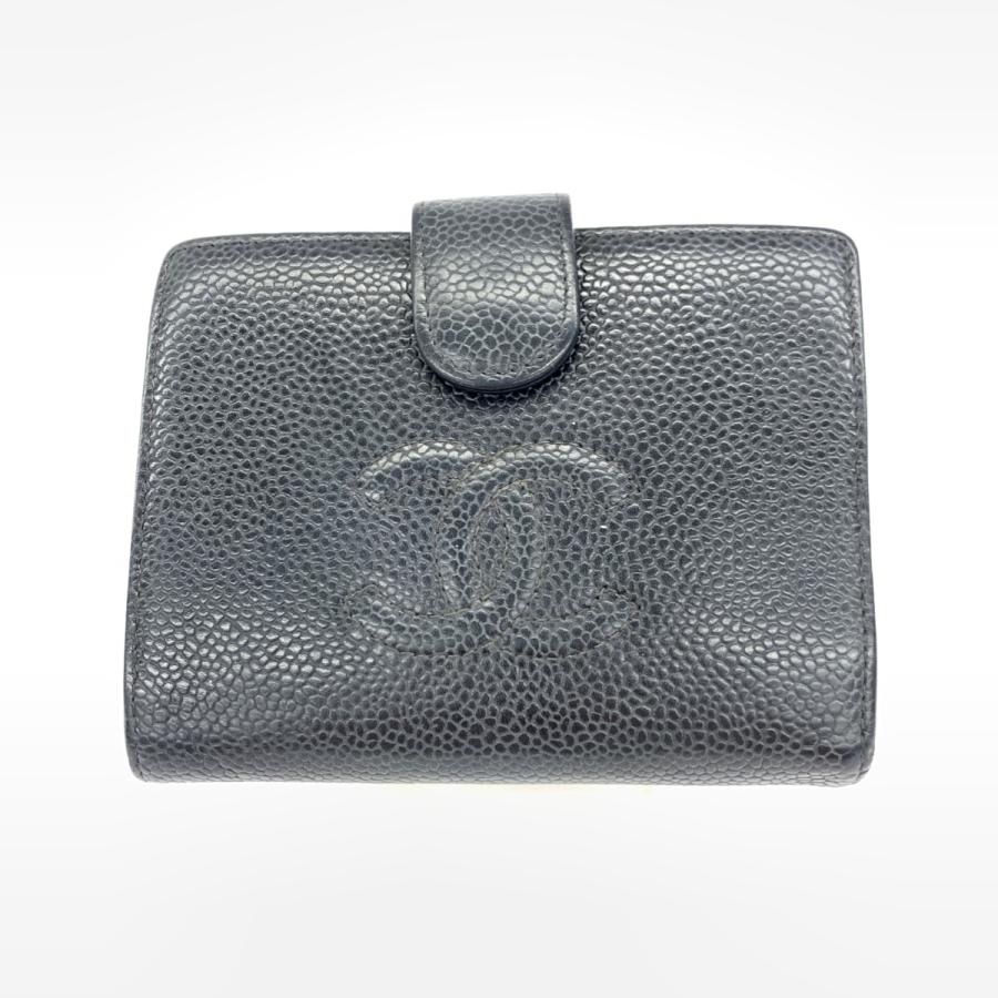 CHANEL シャネル ヴィンテージ 二つ折りがま口財布 シール有り8  