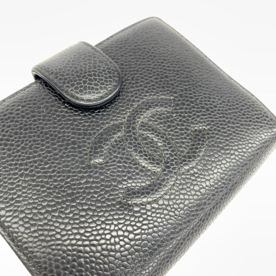 CHANEL シャネル ヴィンテージ 二つ折りがま口財布 シール有り8  