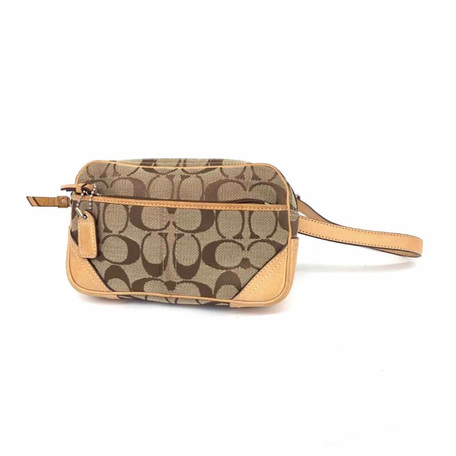 COACH ウェストポーチ キャンバスレザーシグネチャー 極美品 516