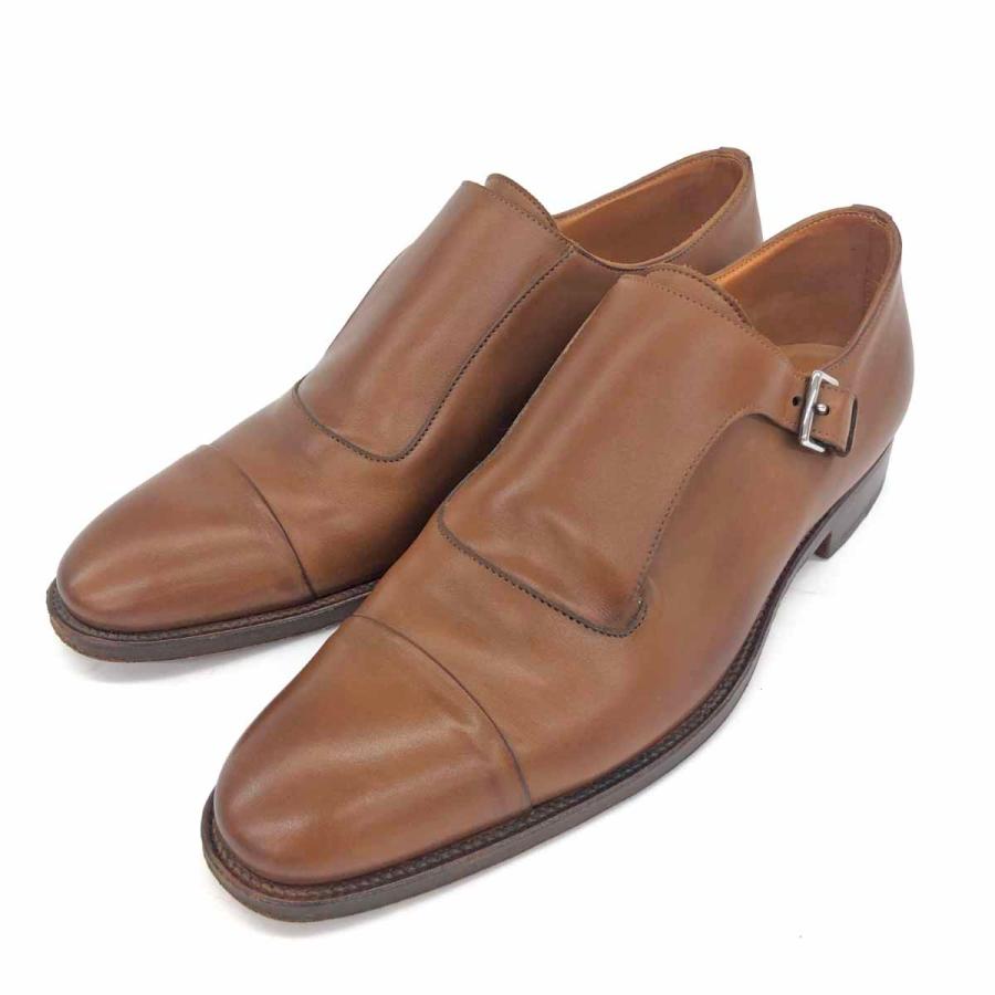 HERMES エルメス ビジネスシューズ サイズ40 ブラウン レザー メンズ 